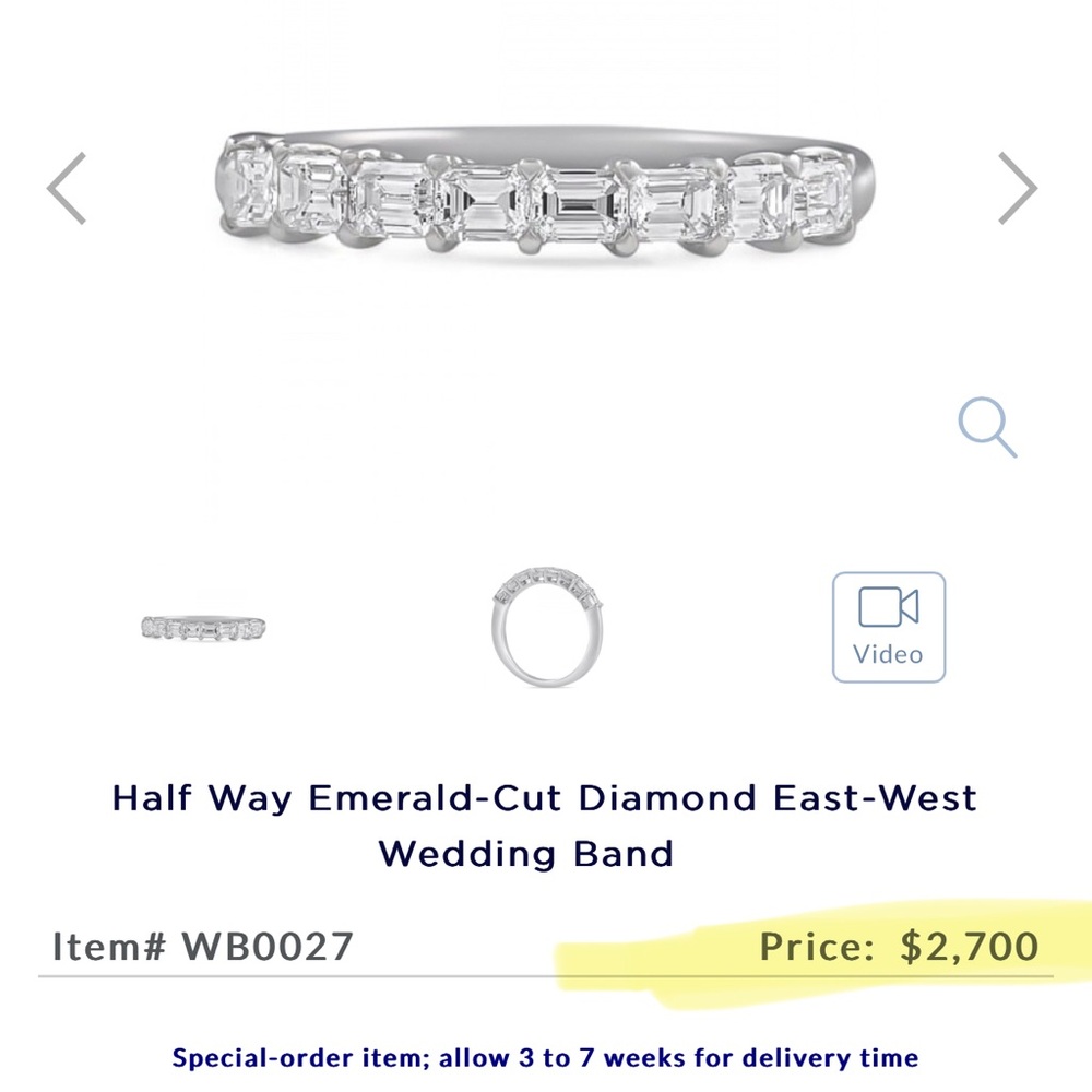 Lauren B platinum diamond band - Picture 4 of 7